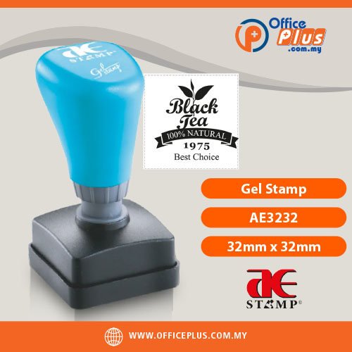 AE_Gel_Stamp_AE3232_32x32mm - OfficePlus Malaysia AE Gel Stamp AE3232 32x32mm Custom Square Rubber Stamp Malaysia - OfficePlus Malaysia Online B2B Office Supplies (Rubber Stamp & Ink)