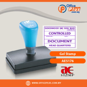 AE Gel Stamp AE5176 custom 51x76mm rectangle stamp with waterproof oil-based ink for office use in Malaysia - OfficePlus Malaysia Online B2B Office Supplies (Rubber Stamp & Ink)
