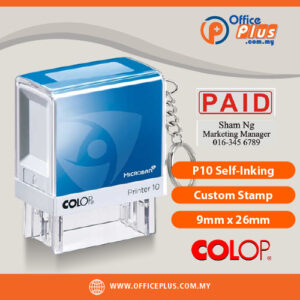 COLOP P10 Self-Inking Custom Stamp 9x26mm Rectangle with Personalised Image Card Malaysia - OfficePlus Malaysia Online B2B Office Supplies (Rubber Stamp & Ink)
