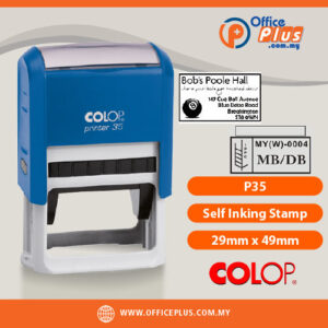 COLOP P35 29x49mm Rectangle Self Inking Rubber Stamp Malaysia - OfficePlus Malaysia Online B2B Office Supplies (Rubber Stamp & Ink)