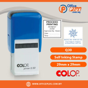 COLOP Q30 29x29mm Square Self Inking Rubber Stamp Malaysia - OfficePlus Malaysia Online B2B Office Supplies (Rubber Stamp & Ink)