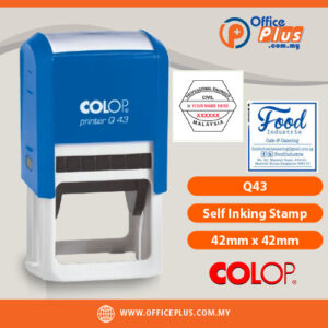 COLOP Q43 42x42mm Square Self Inking Rubber Stamp Malaysia - OfficePlus Malaysia Online B2B Office Supplies (Rubber Stamp & Ink)
