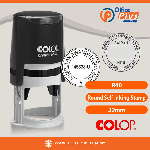 COLOP_R40_Round_Self_Inking_Stamp_39mm - OfficePlus Malaysia COLOP R40 39mm Round Self Inking Rubber Stamp Malaysia - OfficePlus Malaysia Online B2B Office Supplies (Rubber Stamp & Ink)
