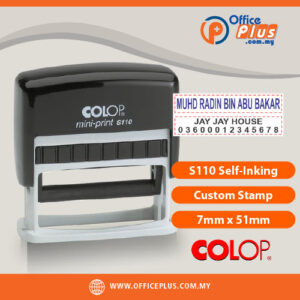 COLOP S110 Self-Inking Custom Stamp 7x51mm Rectangle Custom Office Stamp Malaysia - OfficePlus Malaysia Online B2B Office Supplies (Rubber Stamp & Ink)