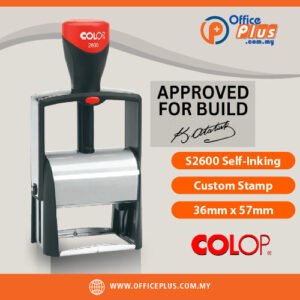 COLOP S2600 Self-Inking Custom Stamp 36x57mm for corporate offices - OfficePlus Malaysia Online B2B Office Supplies (Rubber Stamp & Ink)
