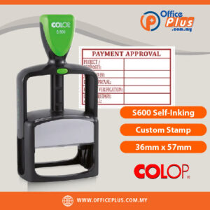 COLOP S600 Self-Inking Custom Stamp 36x57mm for corporate offices - OfficePlus Malaysia Online B2B Office Supplies (Rubber Stamp & Ink)