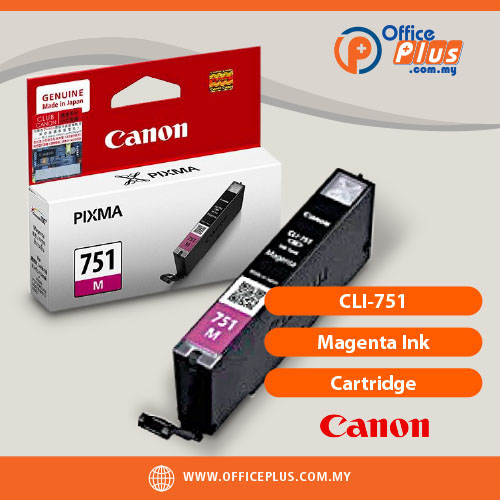 Canon_CLI-751_Magenta_Ink_Cartridge - OfficePlus Canon CLI-751 Magenta Ink Cartridge - genuine printer ink for Canon PIXMA inkjet printers - OfficePlus Wholesale / Bulk Price Office Supplies (Ink & Toner)