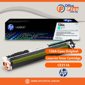 HP 126A CE311A Cyan Original LaserJet Toner Cartridge - OfficePlus Malaysia Online B2B Office Supplies (Ink & Toner)