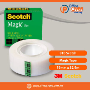 3M 810 Scotch Magic Tape roll 19mm x 32.9m for office - OfficePlus Wholesale / Bulk Price Office Supplies (Tape & Tape Dispensers)
