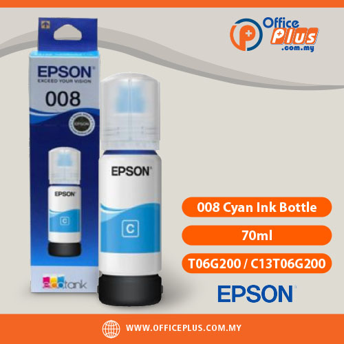 Epson_008_Cyan_Ink_Bottle_70ml_T06G200-C13T06G200 - OfficePlus Epson 008 Cyan Ink Bottle 70ml T06G200 C13T06G200 for Epson EcoTank L15150 - OfficePlus Wholesale / Bulk Price Office Supplies (Ink & Toner)