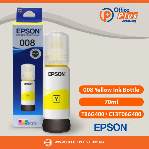 Epson 008 Yellow Ink Bottle 70ml (T06G400 / C13T06G400) | OfficePlus Malaysia
