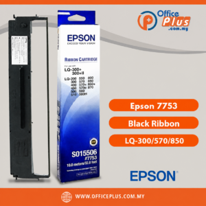 Epson 7753 Black Ribbon S015506 genuine LQ-300 570 850 dot matrix printer ribbon cartridge - OfficePlus Wholesale / Bulk Price Office Supplies (Ink & Toner)