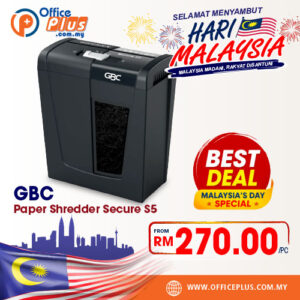 GBC Paper Shredder Secure S5 – compact strip-cut P-2 security shredder - OfficePlus Wholesale / Bulk Price Office Supplies (Paper Shredders)