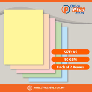 A5 Simili Color Paper 80gsm 450 Sheets 2 Reams for Office Printing - OfficePlus Wholesale / Bulk Price Office Supplies (Color Paper)
