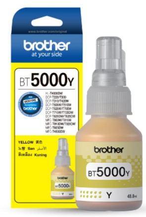 Brother BT5000Y Yellow Ink Bottle - OfficePlus Brother BT5000Y genuine yellow ink bottle original high-yield refill ink for compatible Brother ink tank printers - OfficePlus Wholesale / Bulk Price Office Supplies (Ink & Toner)