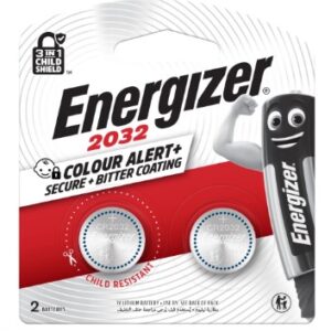 Energizer Lithium Coin Battery CR2032 3V 2Pcs/Pack with 3-in-1 Child Shield - OfficePlus Wholesale / Bulk Price Office Supplies (Battery)