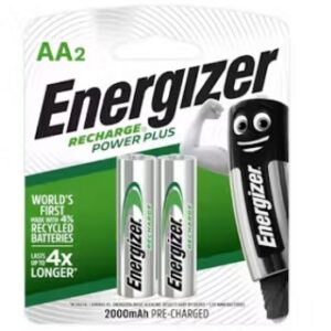Energizer Rechargeable AA Power Plus 2000mAh Battery 2pcs Pack - OfficePlus Wholesale / Bulk Price Office Supplies (Battery)