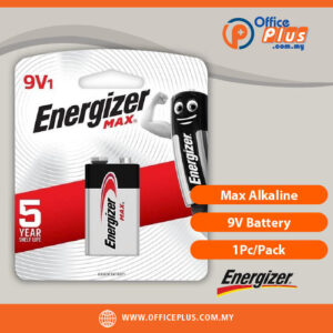 Energizer Max Alkaline 9V Battery 9V 1pc Pack for Office Electronics - OfficePlus Wholesale / Bulk Price Office Supplies (Batteries)