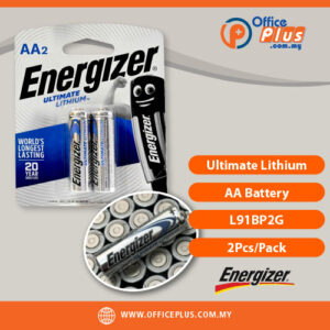 Energizer Ultimate Lithium AA Battery L91BP2G 2pcs Pack for Cameras and Wireless Devices - OfficePlus Wholesale / Bulk Price Office Supplies (Batteries)