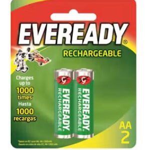 Eveready Rechargeable AA Battery RE15BP2 2pcs Pack - OfficePlus Wholesale / Bulk Price Office Supplies (Battery)