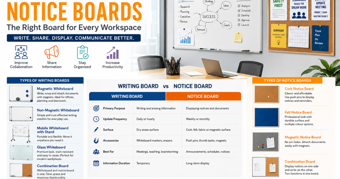 Writing Boards - Notice Boards - A Complete Guide for Malaysian Offices- Schools - Workspaces -Officeplus Malaysia